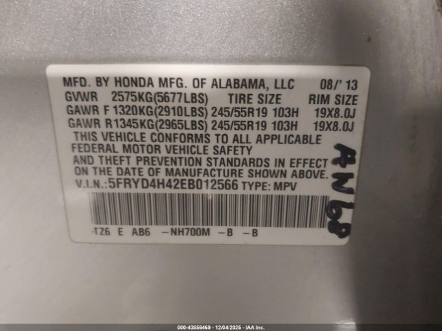 2014 ACURA MDX 5FRYD4H42EB012566 Photo 8