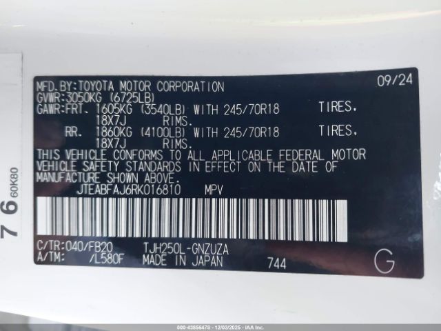 2024 TOYOTA LAND CRUISER JTEABFAJ6RK016810 Photo 8