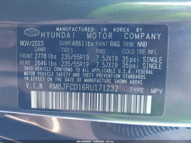 2024 HYUNDAI TUCSON HYBRID KM8JFCD16RU171232 Photo 8