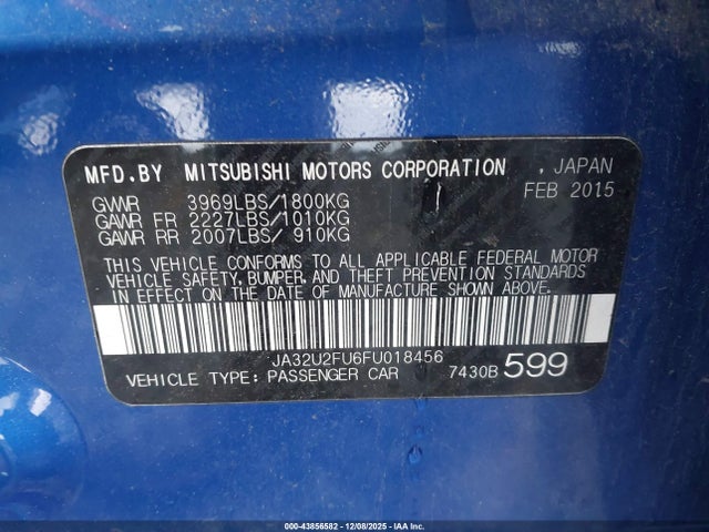 2015 MITSUBISHI LANCER JA32U2FU6FU018456 Photo 8