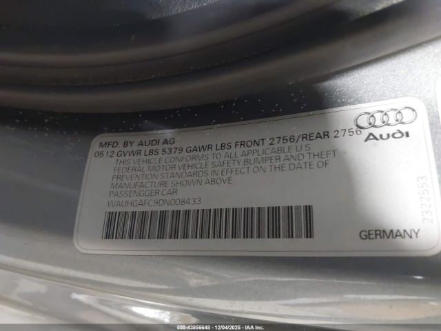 2013 AUDI A6 WAUHGAFC9DN008433 Photo 8