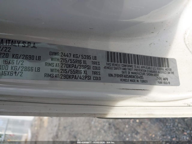ZFBHRFAB5N6W36495 RAM Promaster City Cargo Van