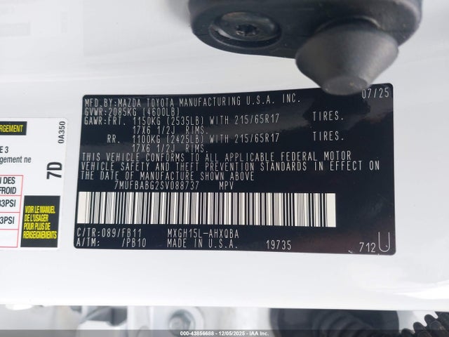 2025 TOYOTA COROLLA CROSS HYBRID 7MUFBABG2SV088737 Photo 8