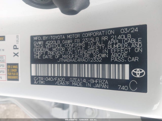 2024 TOYOTA GR COROLLA JTNABAAE4RA012332 Photo 8