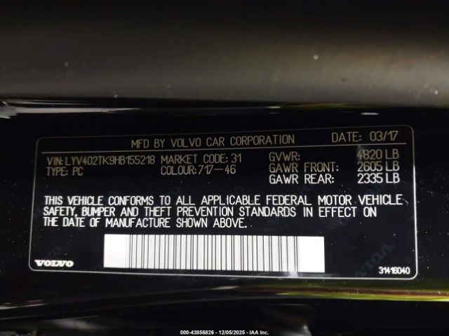 2017 VOLVO S60 INSCRIPTION LYV402TK9HB155218 Photo 8