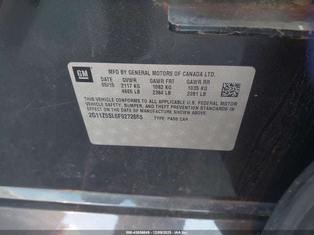 2G11Z5SL6F9272655 Chevrolet IMPALA LS