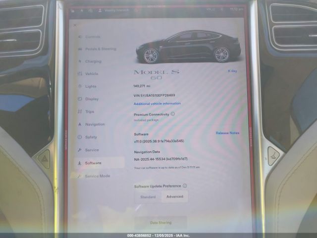 2014 TESLA MODEL S 5YJSA1S10EFP28489 Photo 6