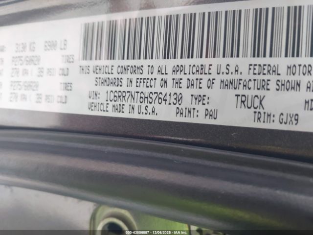 2017 RAM 1500 1C6RR7NT6HS764130 Photo 8