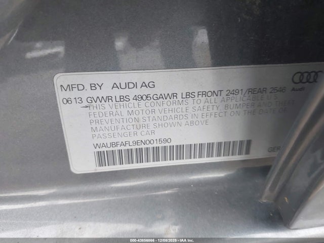 2014 AUDI A4 WAUBFAFL9EN001590 Photo 8
