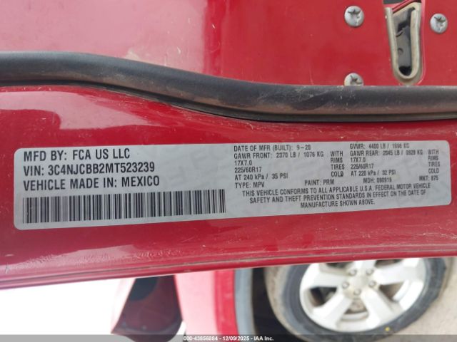 2021 JEEP COMPASS 3C4NJCBB2MT523239 Photo 8