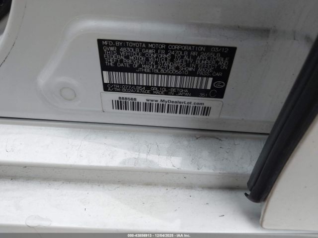 2013 LEXUS GS 350 JTHBE1BL8D5005610 Photo 8