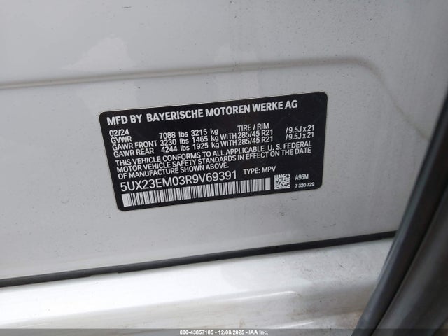5UX23EM03R9V69391 BMW X7 Xdrive40i