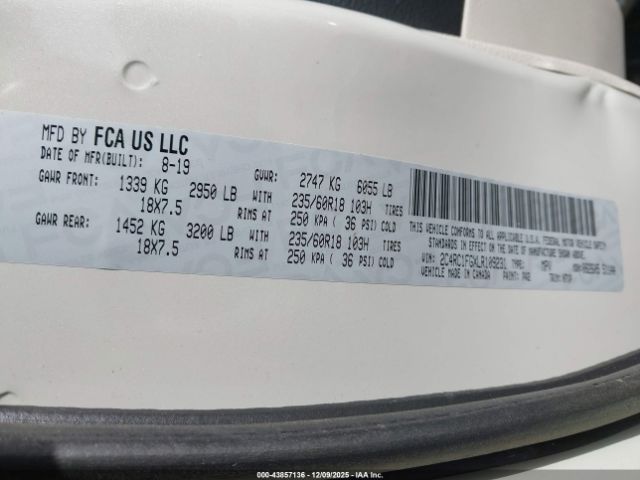 2020 CHRYSLER PACIFICA 2C4RC1FGXLR109231 Photo 8
