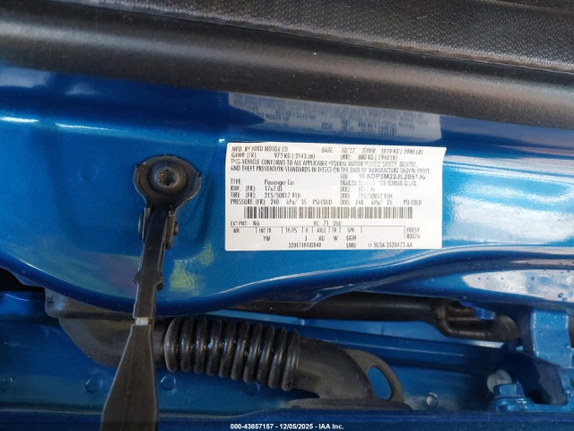 1FADP3M22JL205190 Ford FOCUS SEL