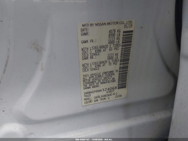 2019 NISSAN TITAN XD 1N6BA1F4XKN524068 Photo 8