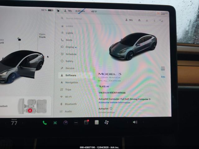 2019 TESLA MODEL 3 5YJ3E1EB3KF495698 Photo 6
