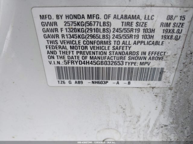 2016 ACURA MDX 5FRYD4H45GB032653 Photo 8