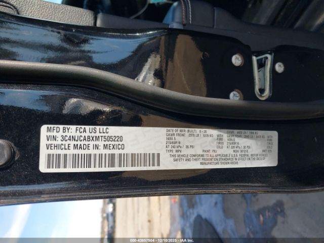 2021 JEEP COMPASS 3C4NJCABXMT505220 Photo 8