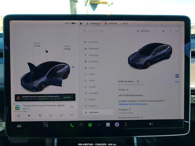 2020 TESLA MODEL 3 5YJ3E1EA9LF643930 Photo 6