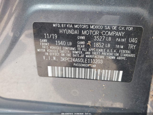 2020 HYUNDAI ACCENT 3KPC24A60LE113203 Photo 8