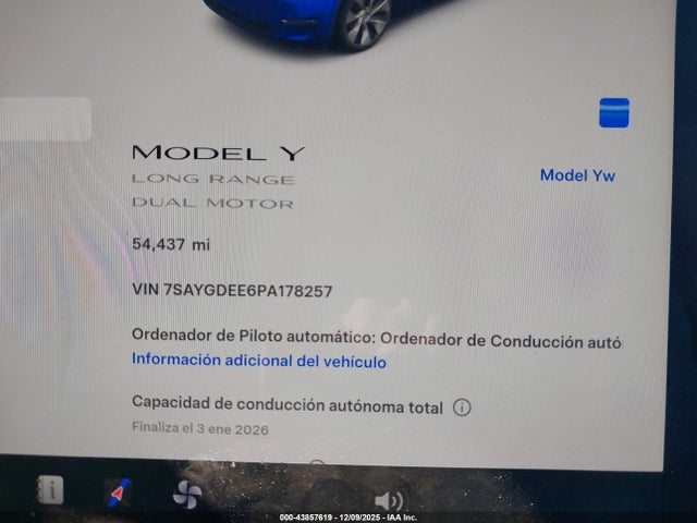 2023 TESLA MODEL Y 7SAYGDEE6PA178257 Photo 6
