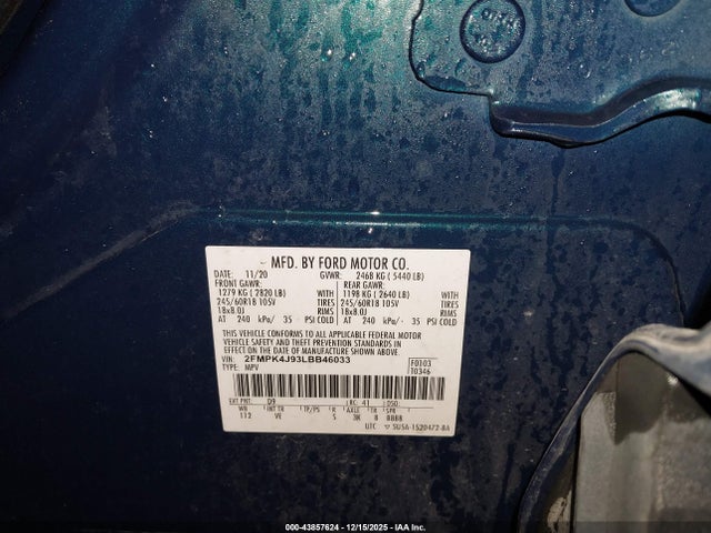 2020 FORD EDGE 2FMPK4J93LBB46033 Photo 8