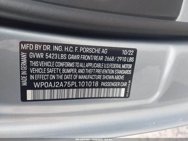 2023 PORSCHE PANAMERA WP0AJ2A75PL101018 Photo 8