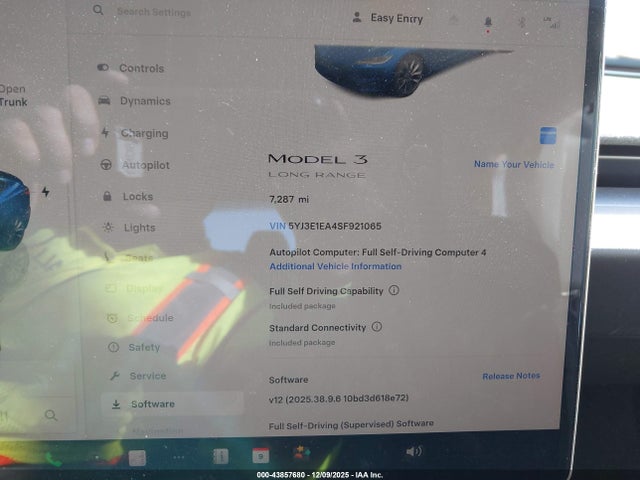 2025 TESLA MODEL 3 5YJ3E1EA4SF921065 Photo 6