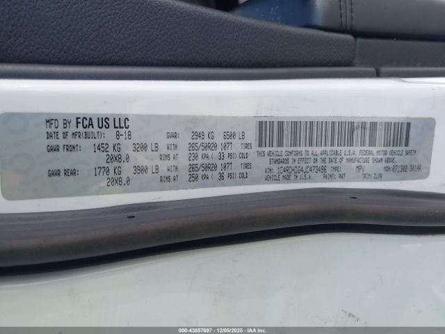 2018 DODGE DURANGO 1C4RDHDG4JC473496 Photo 8