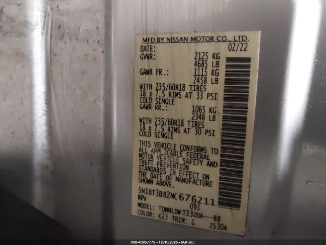 2022 NISSAN ROGUE 5N1BT3BB2NC676211 Photo 8