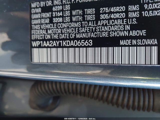 2019 PORSCHE CAYENNE WP1AA2AY1KDA06563 Photo 8