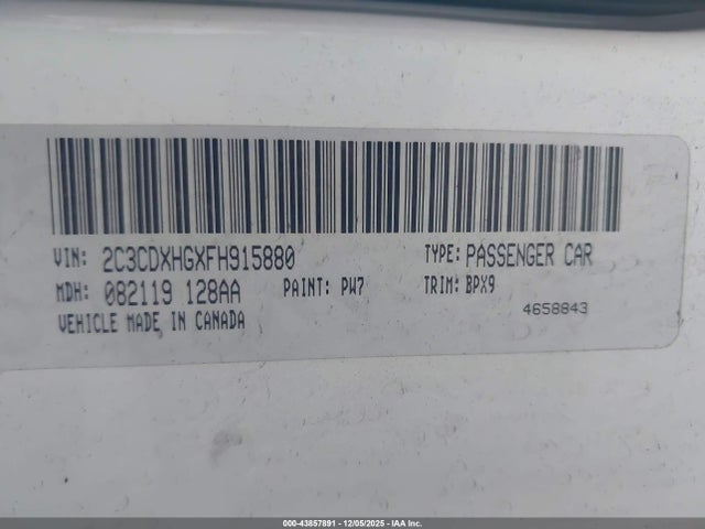 2C3CDXHGXFH915880 Dodge Charger Sxt