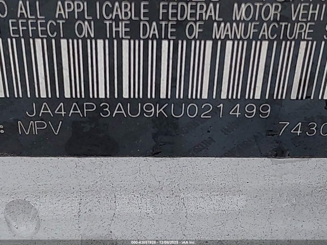 2019 MITSUBISHI OUTLANDER SPORT JA4AP3AU9KU021499 Photo 8