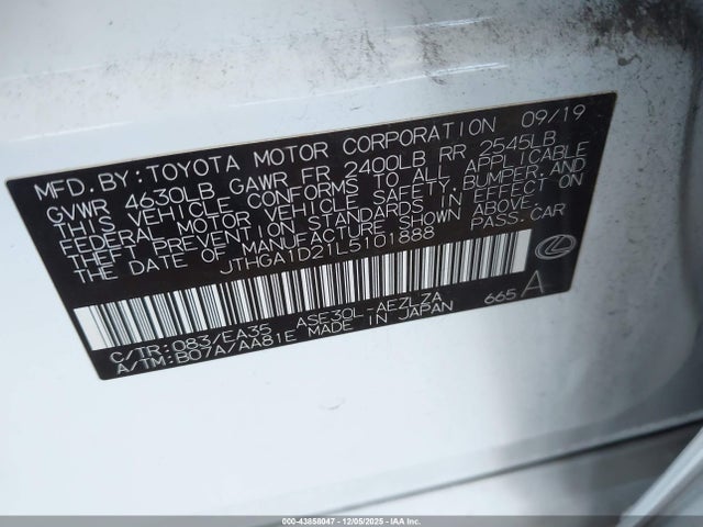 Lexus IS 300 2020 JTHGA1D21L5101888 Image 9