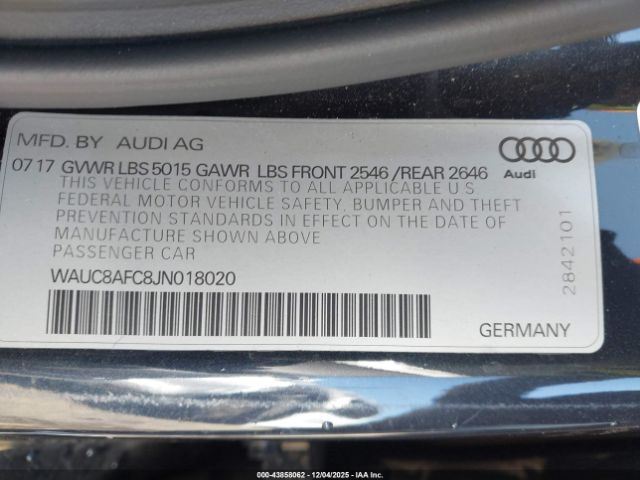 2018 AUDI A6 WAUC8AFC8JN018020 Photo 8