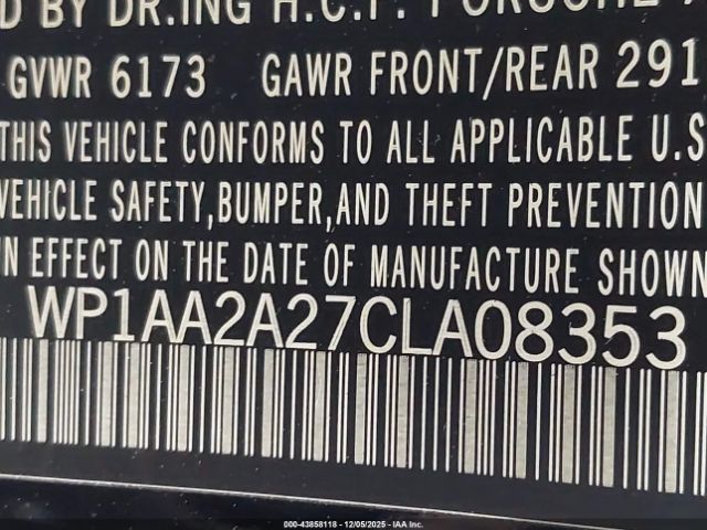 2012 PORSCHE CAYENNE WP1AA2A27CLA08353 Photo 8