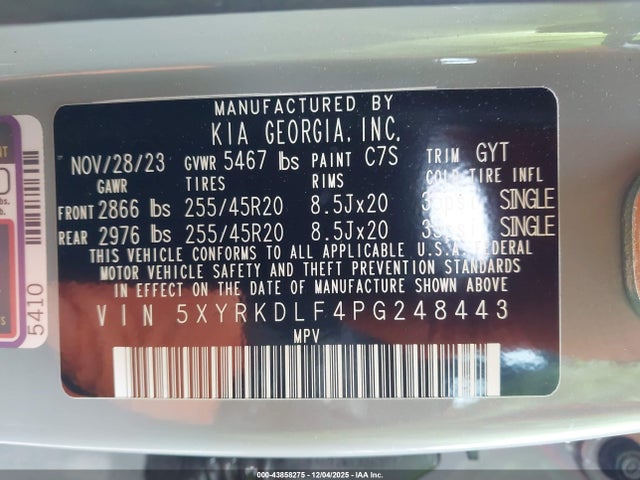 2023 KIA SORENTO 5XYRKDLF4PG248443 Photo 8