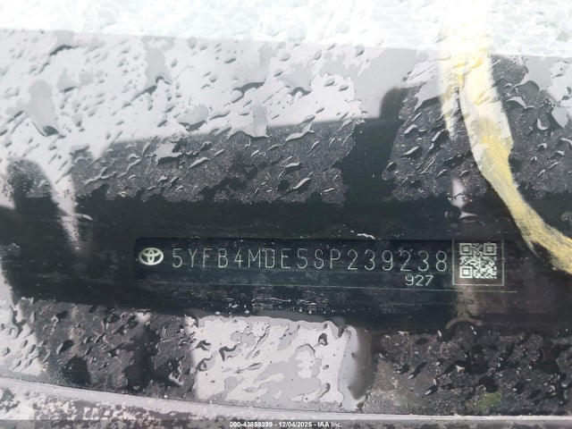 5YFB4MDE5SP239238 Toyota m20a-fks