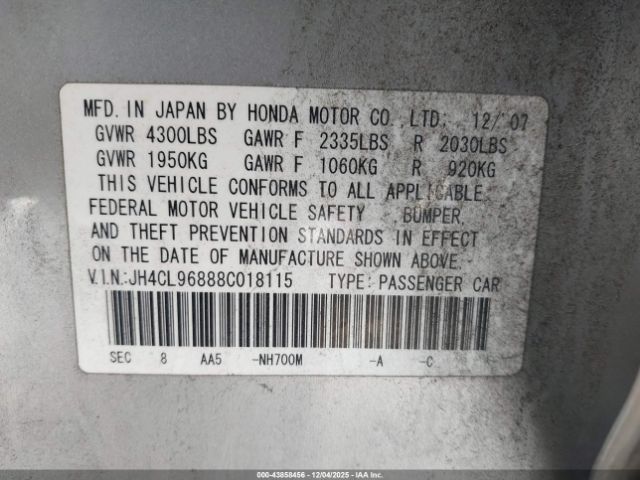 2008 ACURA TSX JH4CL96888C018115 Photo 8