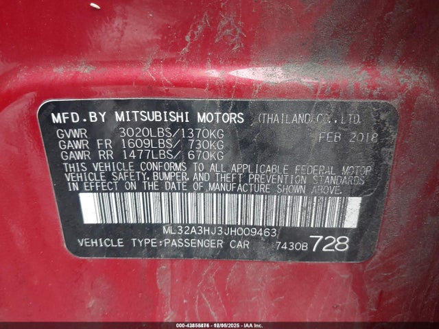2018 MITSUBISHI MIRAGE ML32A3HJ3JH009463 Photo 8