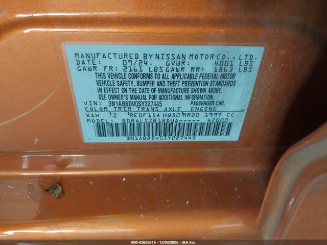 Nissan SENTRA SR 2025 3N1AB8DV0SY227445 Image 9