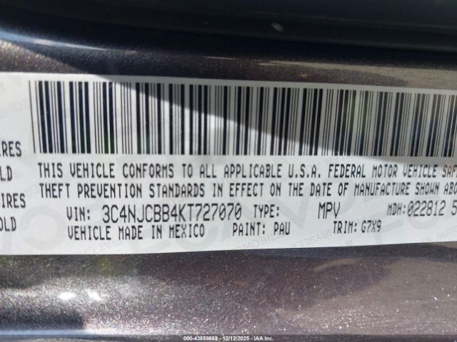 2019 JEEP COMPASS 3C4NJCBB4KT727070 Photo 8