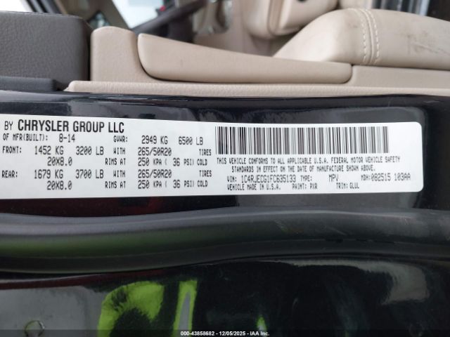 2015 JEEP GRAND CHEROKEE 1C4RJECG1FC635133 Photo 8