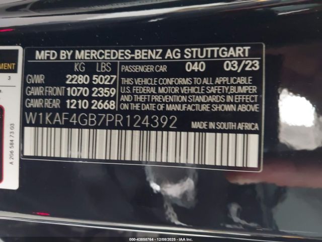 2023 MERCEDES-BENZ C 300 W1KAF4GB7PR124392 Photo 8