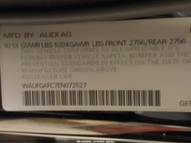 2014 AUDI A6 WAUFGAFC7EN072527 Photo 8