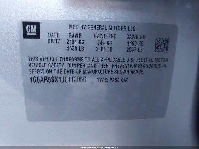 2018 CADILLAC CTS 1G6AR5SX1J0113056 Photo 8