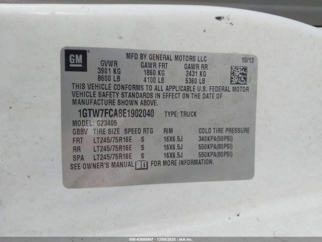 2014 GMC SAVANA 2500 1GTW7FCA8E1902040 Photo 8