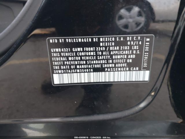 2015 VOLKSWAGEN JETTA 3VWD17AJ5FM354016 Photo 8