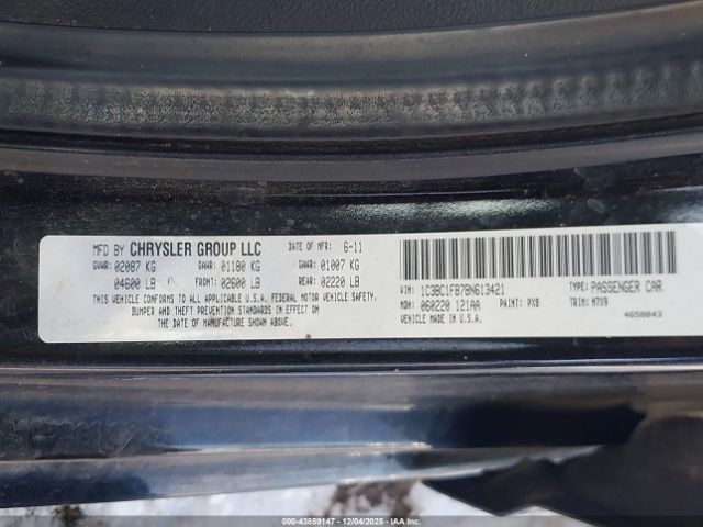 2011 CHRYSLER 200 1C3BC1FB7BN613421 Photo 8