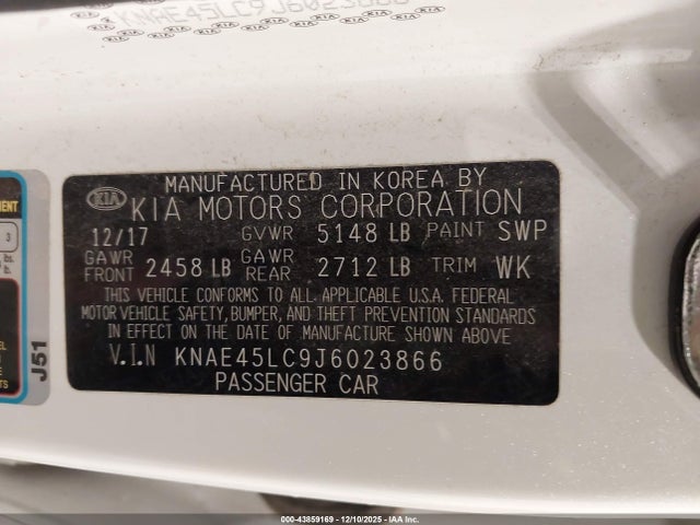 KIA tgdi lamda ii 2018 KNAE45LC9J6023866 Image 9